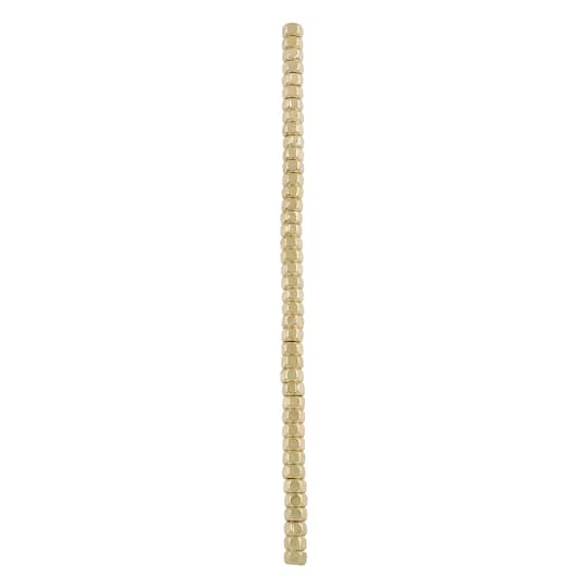 Gold Metal Faceted Cube Beads by Bead Landing™